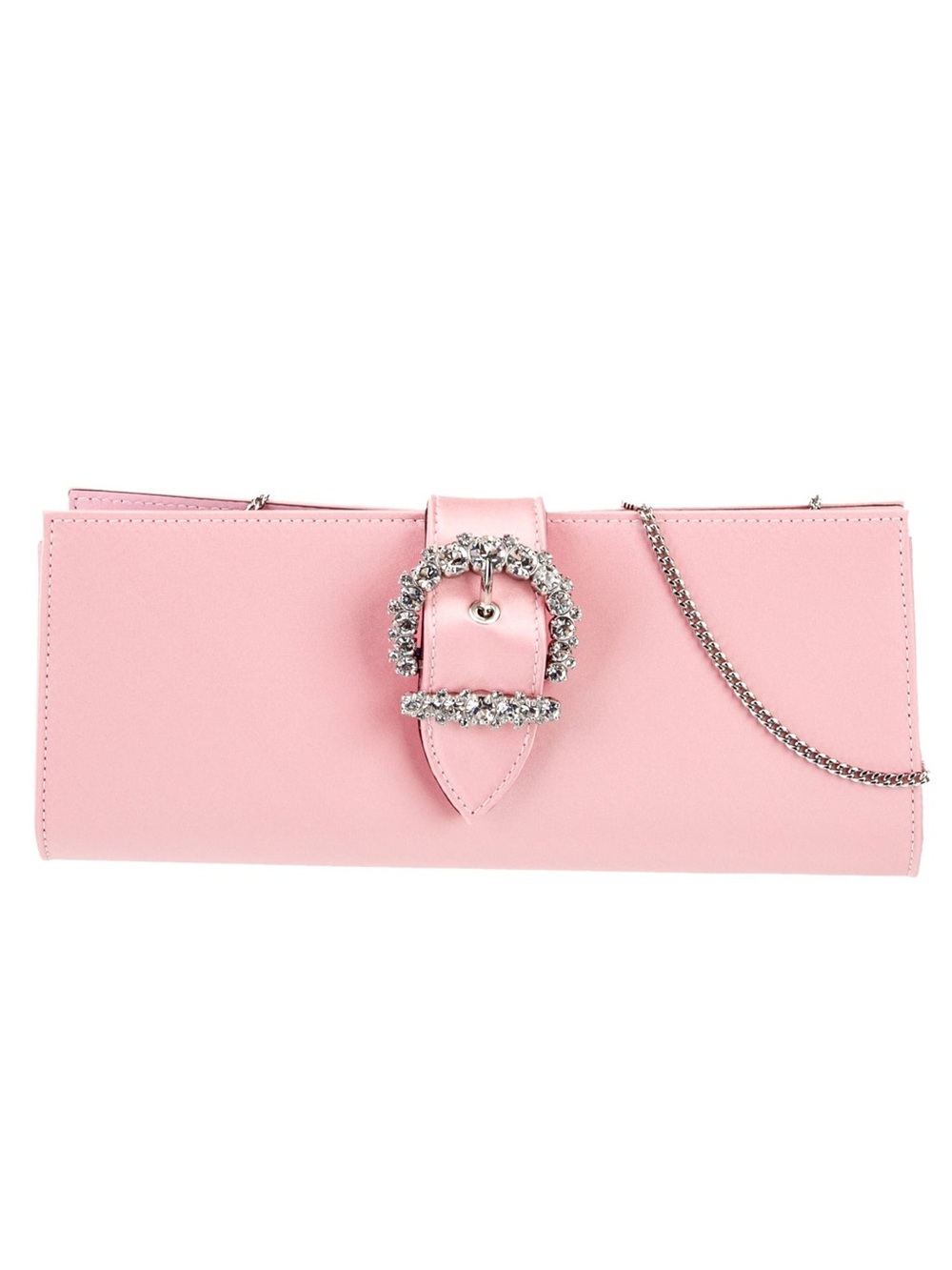 Jimmy Choo Pink Satin Crystal Clasp Evening Bag Clutch NWT Retail:$1295